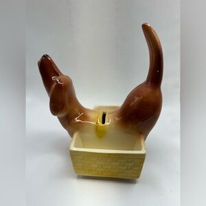 A.L. Hirsch Ceramic Dog Planter Dresser Caddy